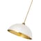 Z-Lite Landry 1 Light Pendant, Matte White & Rubbed Brass 1004P20-MW-RB - alternate 4